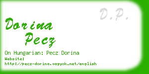 dorina pecz business card